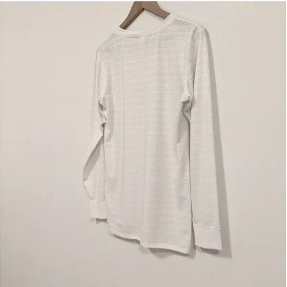 Zyia Active White Perforated Chill Long Sleeve Top S - Picture 12 of 14